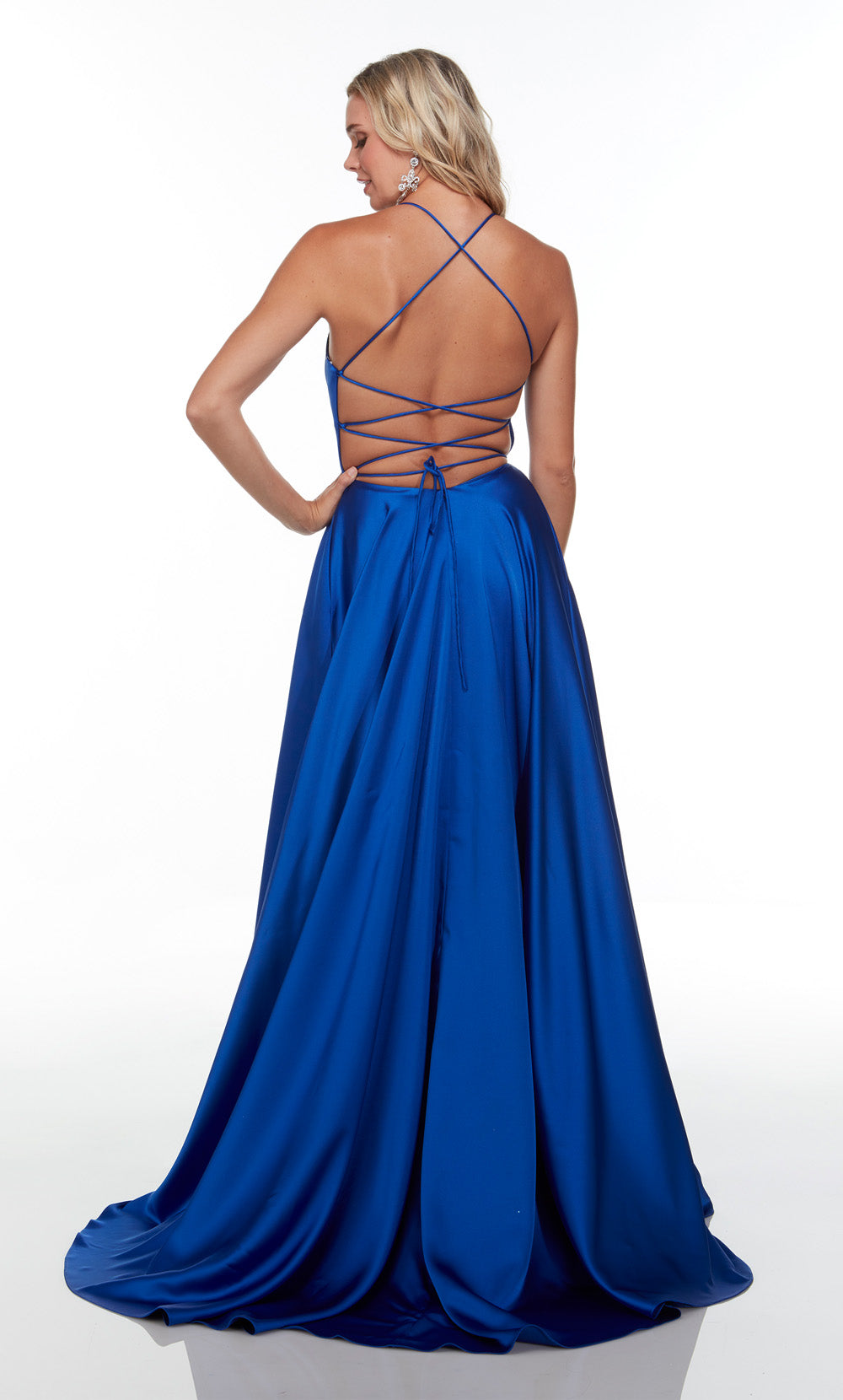 Alyce Paris 1722 O Vestido Secreto - Vestido Flutuy Long Slit Slit