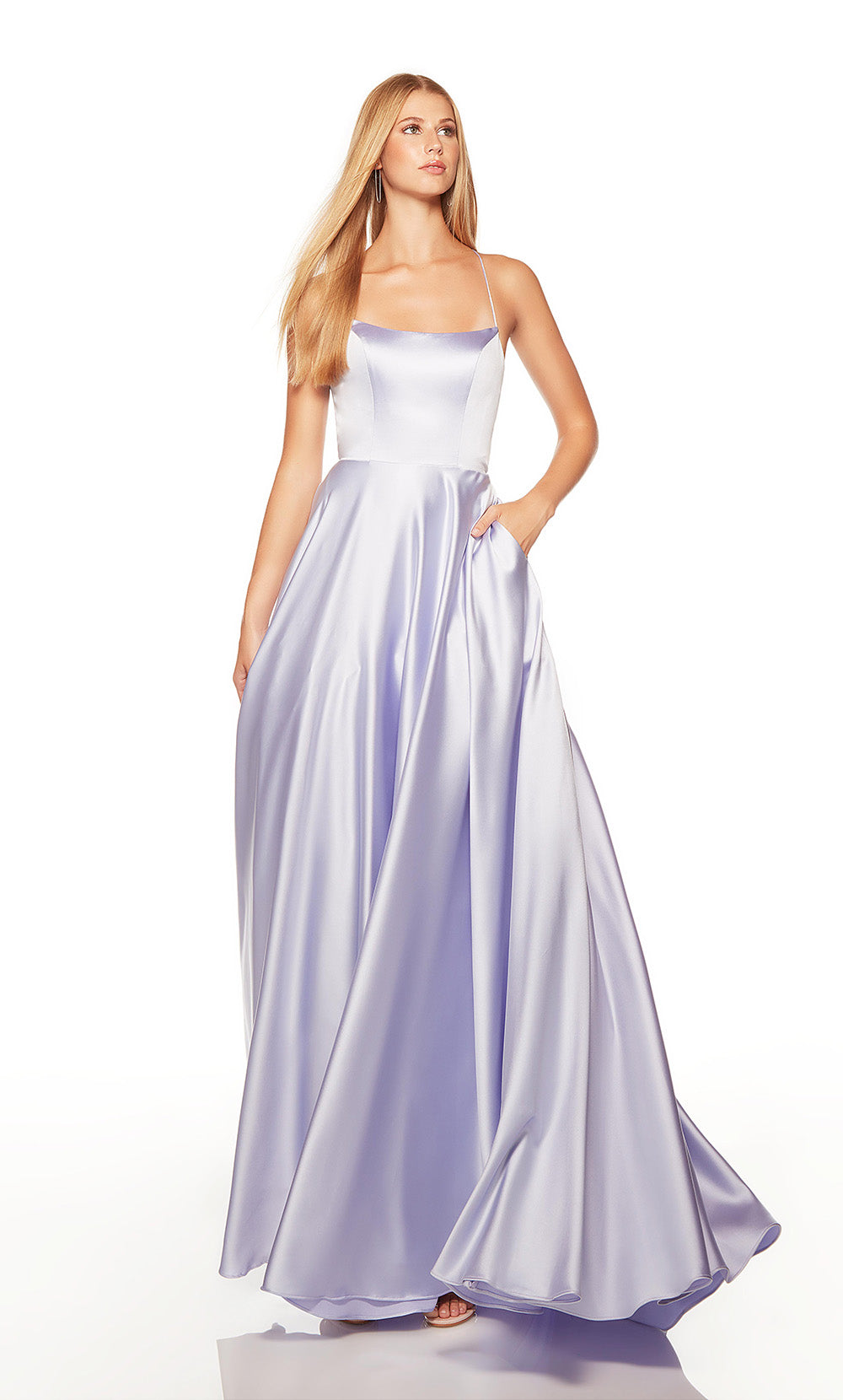 Alyce Paris 1761 The Secret Dress - lungo dritto attraverso un vestito di linea semplice