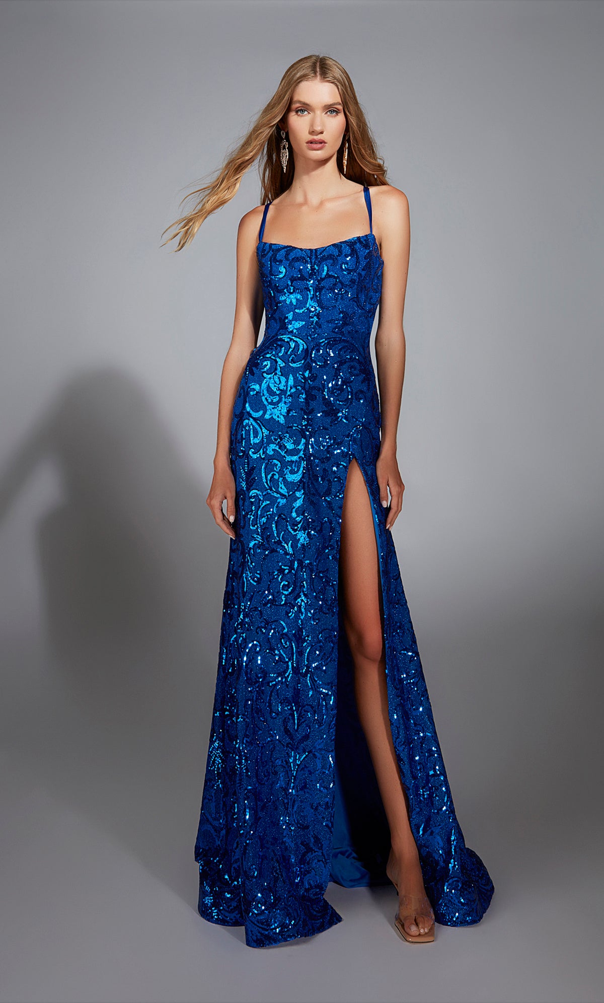 ALYCE Paris 1871 The Secret Dress - Long Scoop Shimmery/sparkly Fit N Flare Dress