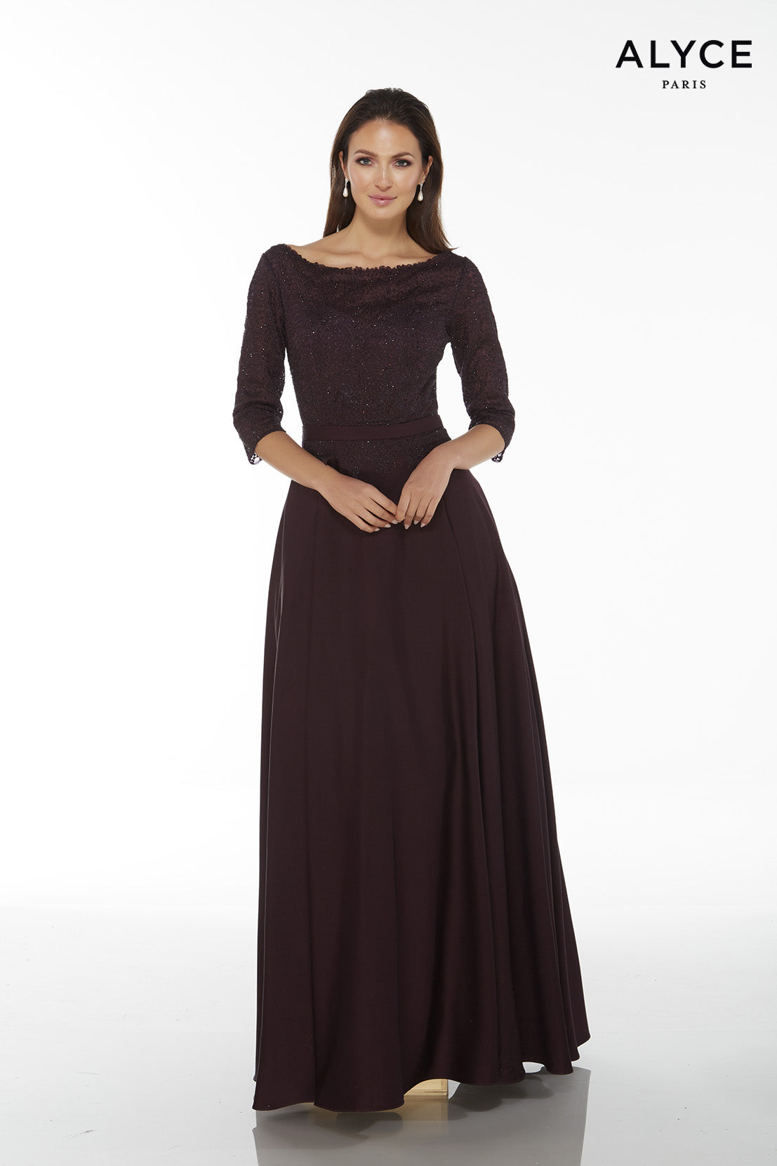 Alyce Paris 27099 Boat d'occasion spéciale modeste une robe de ligne