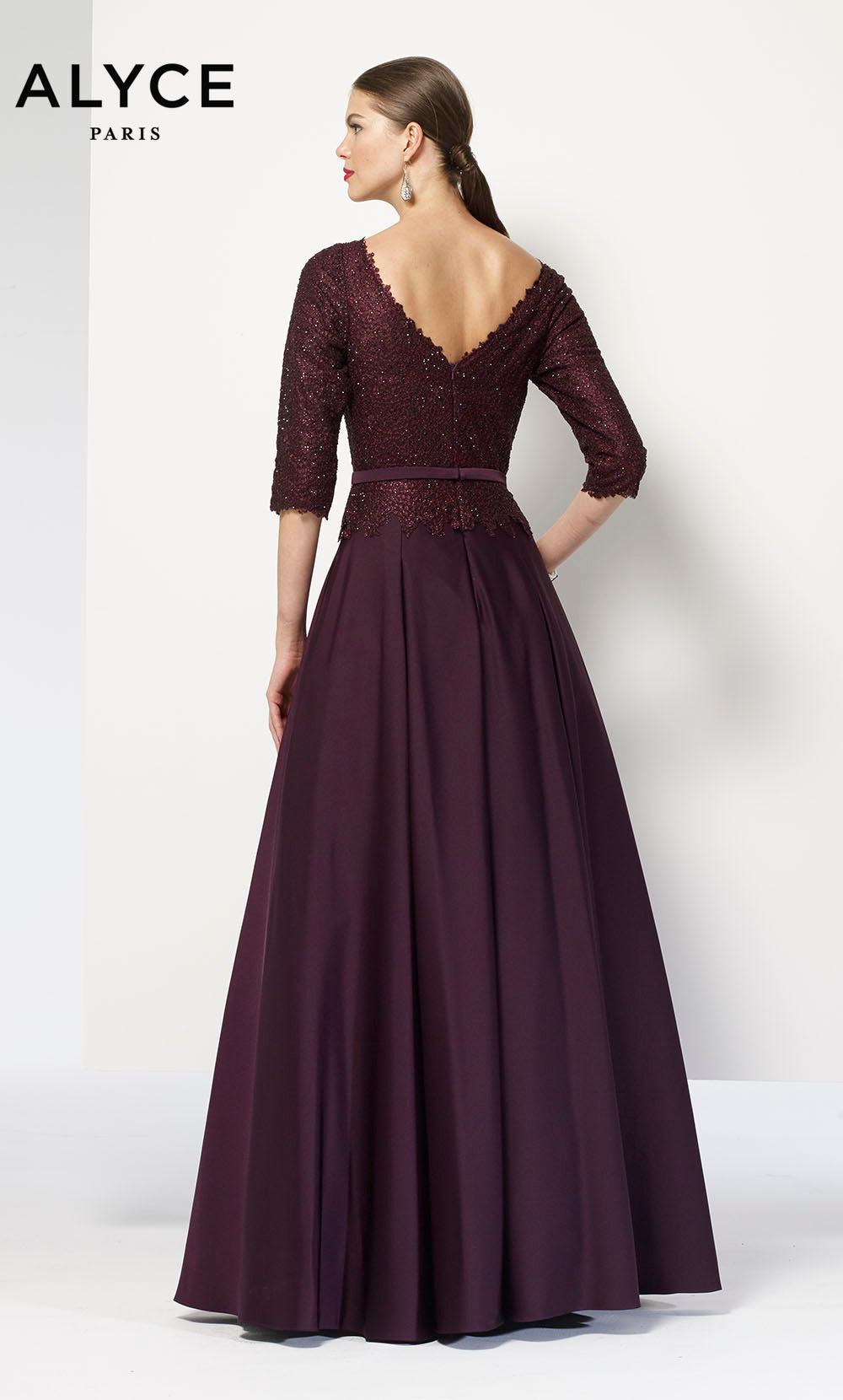 ALYCE Paris 27099 Special Occasion Boat Modest A Line Dress