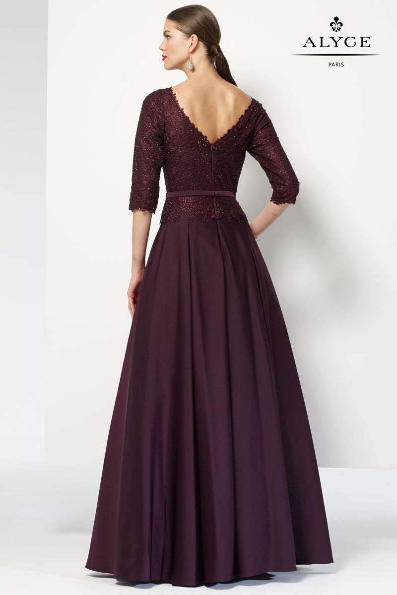 ALYCE Paris 27099 Special Occasion Boat Modest A Line Dress