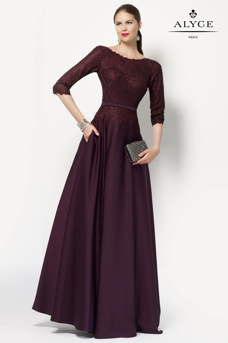 Alyce Paris 27099 Boat d'occasion spéciale modeste une robe de ligne