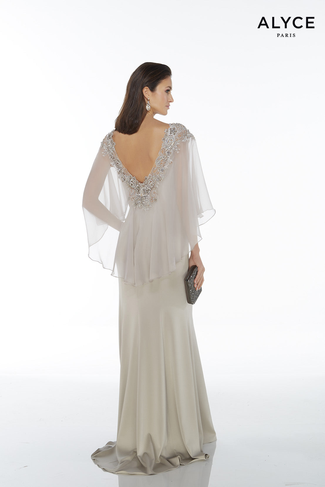 ALYCE Paris 27170 Special Occasion V-neck Embellished Straight Dress