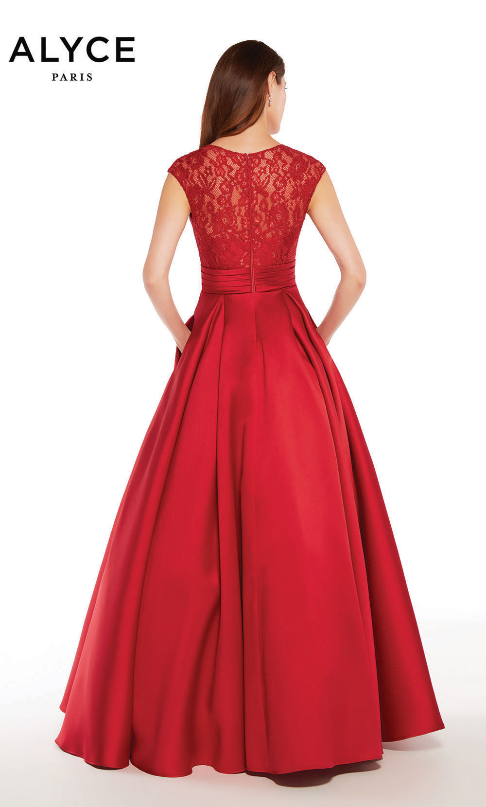 ALYCE Paris 27278 Special Occasion V-neckline Plus Size A Line Dress