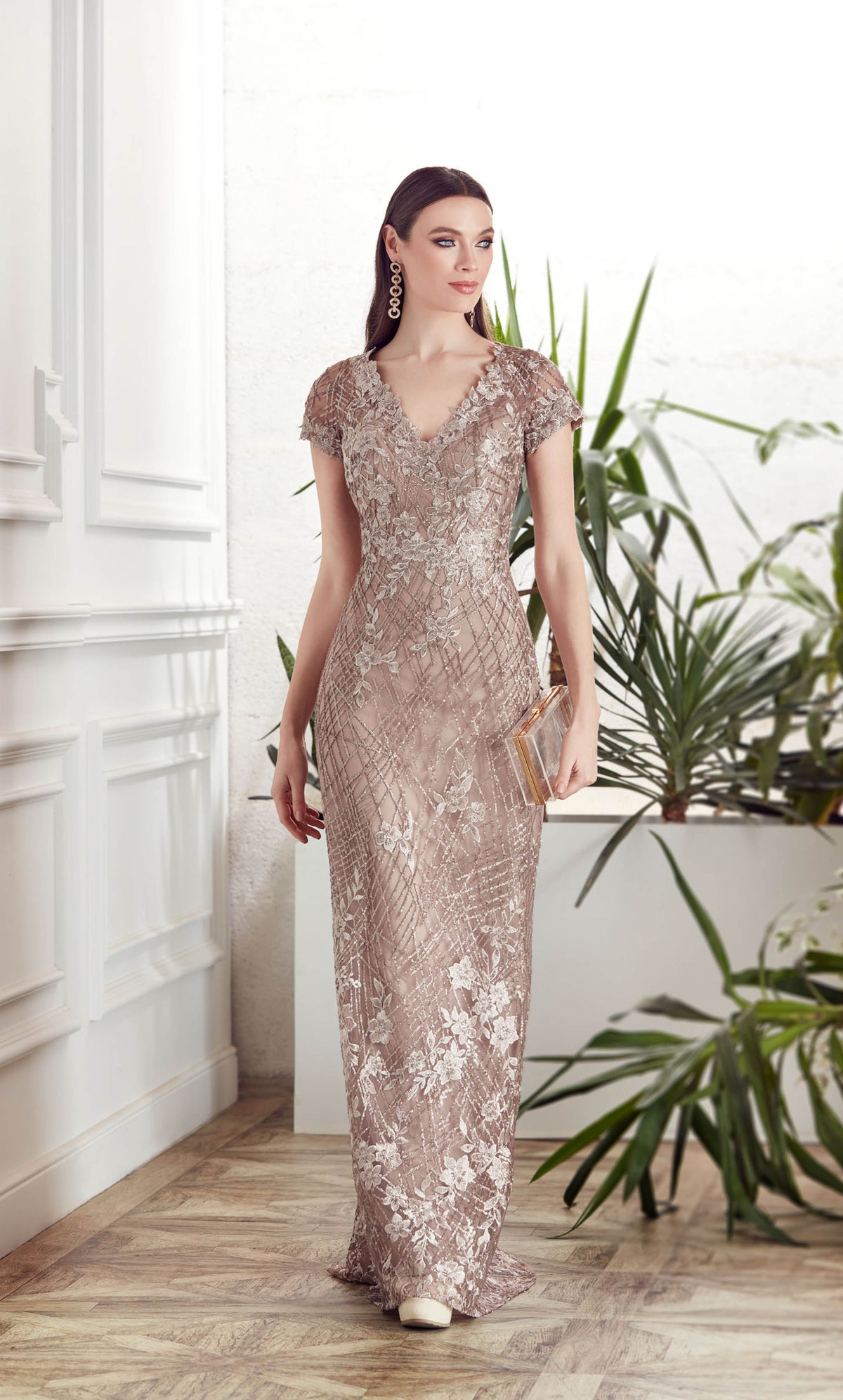 Alyce Paris 27525 Occasione speciale Illusione ha abbellito un abito di linea