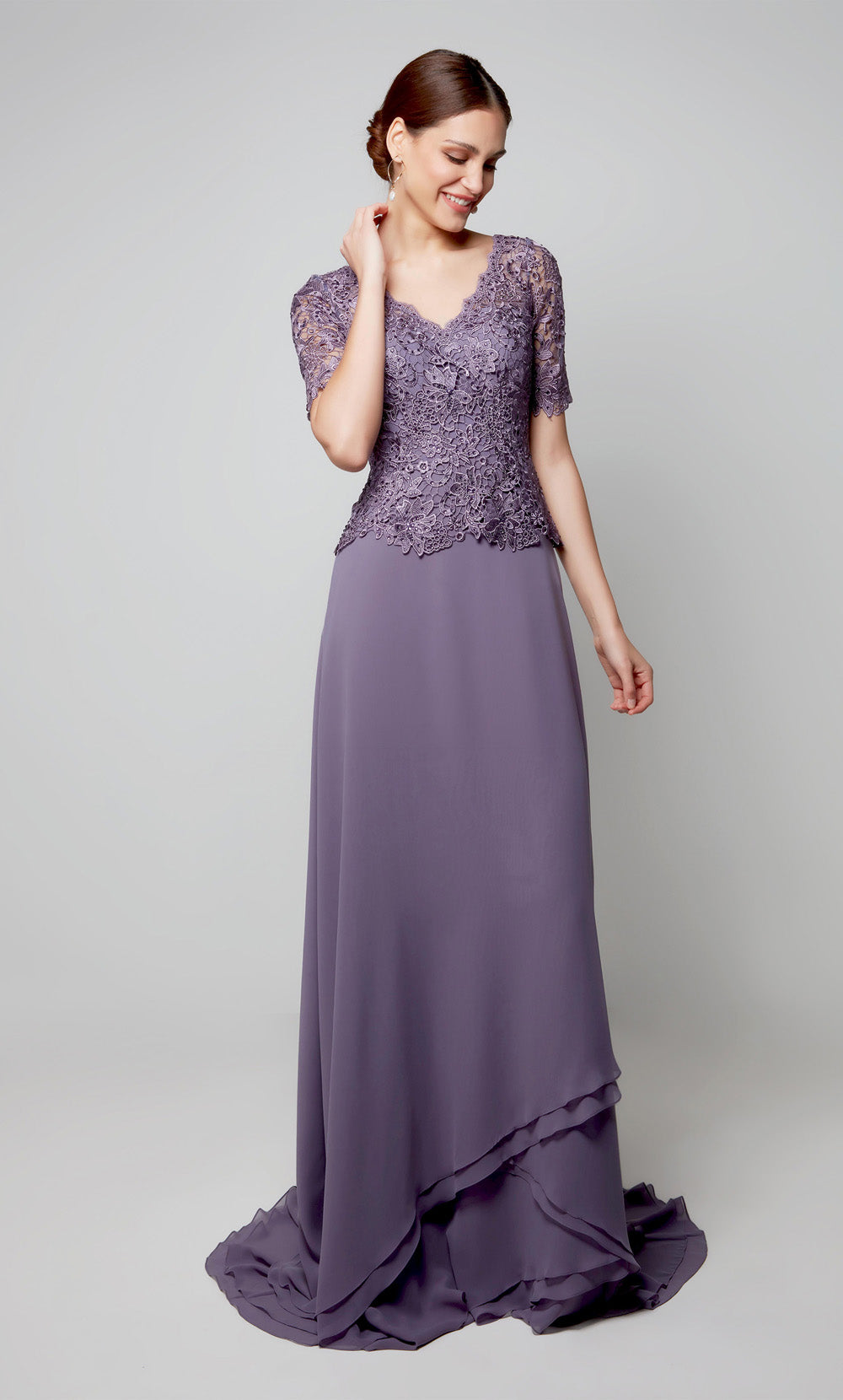 Alyce Paris 27556 Ocasião Especial Ilusão Vestido Modesto reto