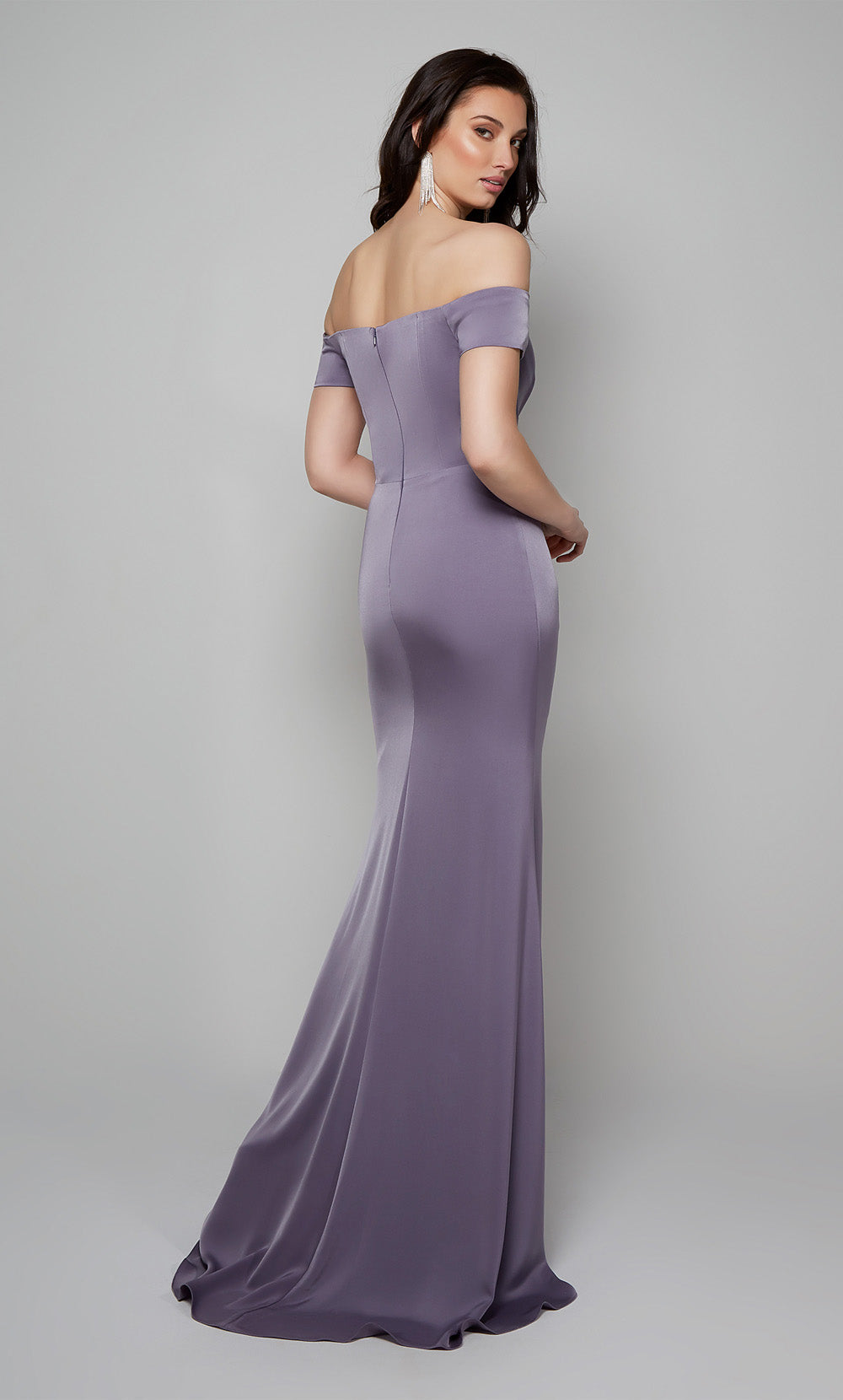 Alyce Paris 27558 Occasion spéciale au large de l'épaule Slit Fit n Flare Robe