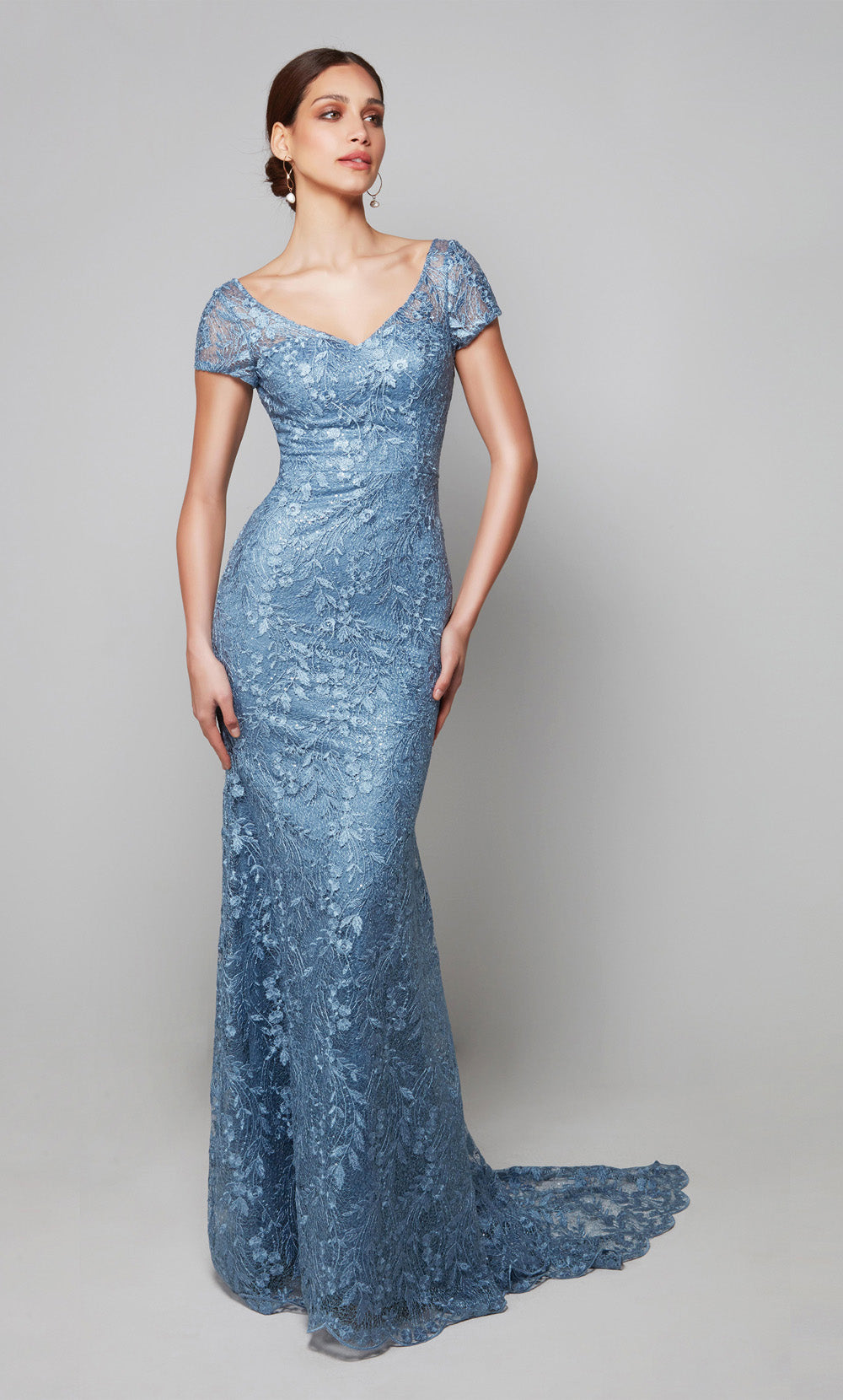 ALYCE Paris 27602 Special Occasion V-neckline Train Straight Dress