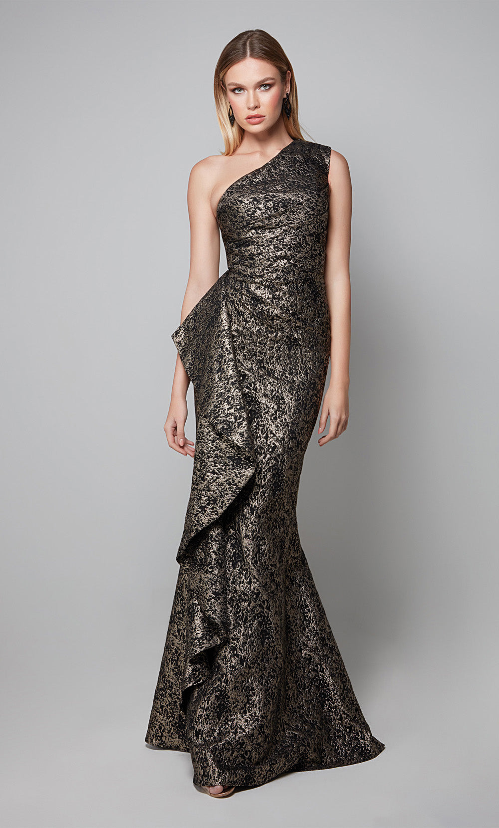 ALYCE Paris 27620 Special Occasion One Shoulder Neckline Ruffles Mermaid Dress