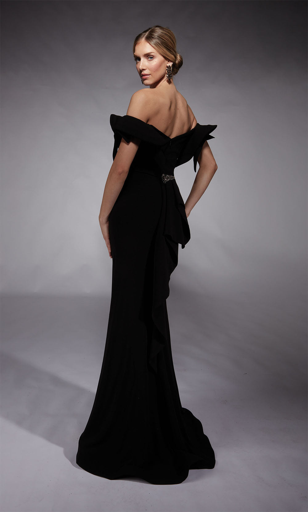 Alyce Paris 27713 Occasion spéciale au large de l'épaule Slit Fit n Flare Robe