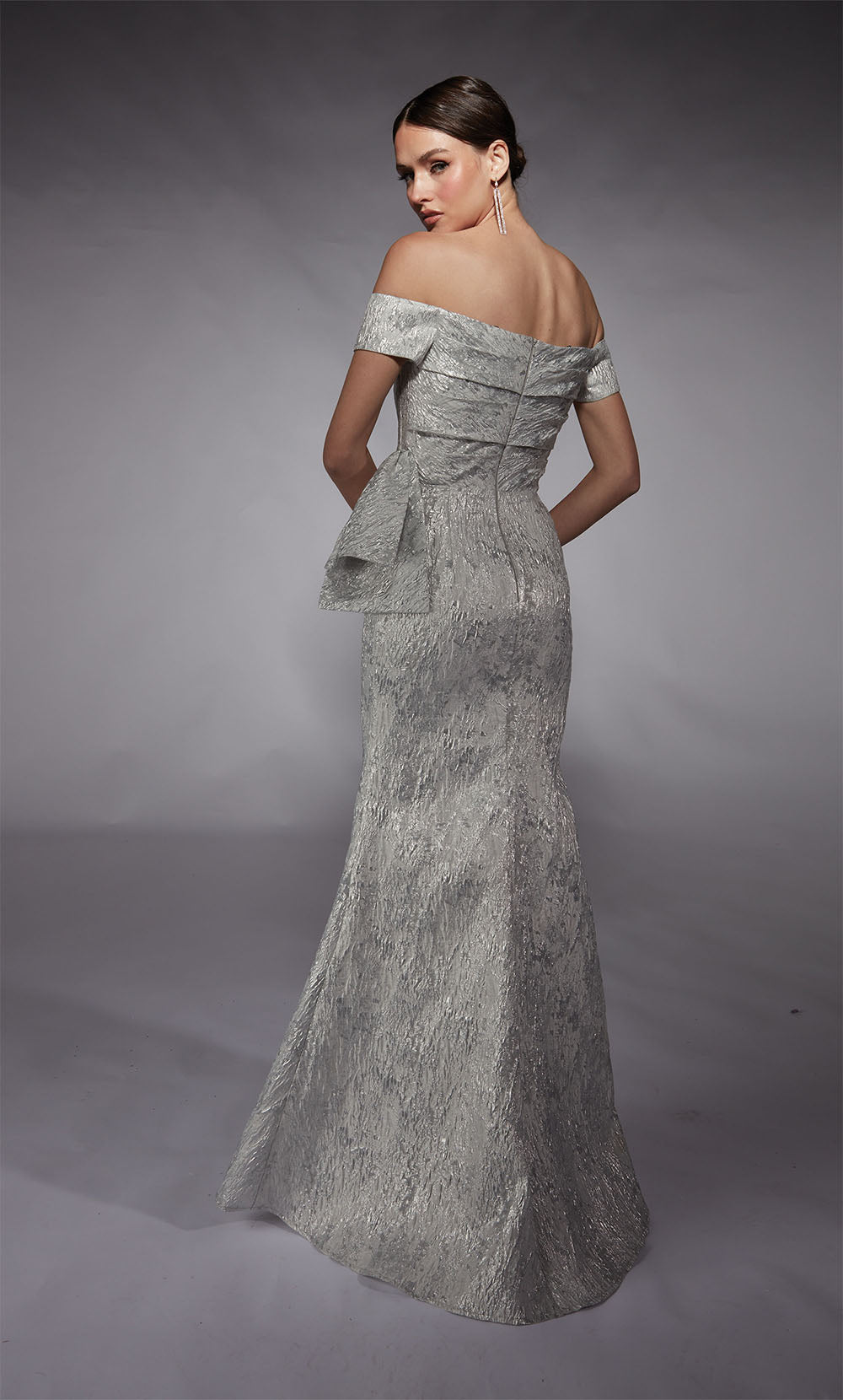 Alyce Paris 27717 Occasion spéciale au large de l'épaule Slit Fit n Flare Robe