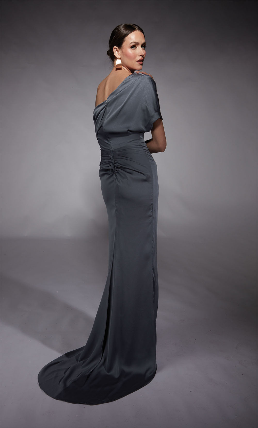 ALYCE Paris 27748 Special Occasion One Shoulder Neckline Ruched/draped Straight Dress