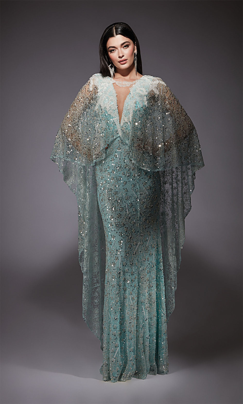 ALYCE Paris 27752 Abito dritto scintillante e con scollatura profonda per occasioni speciali