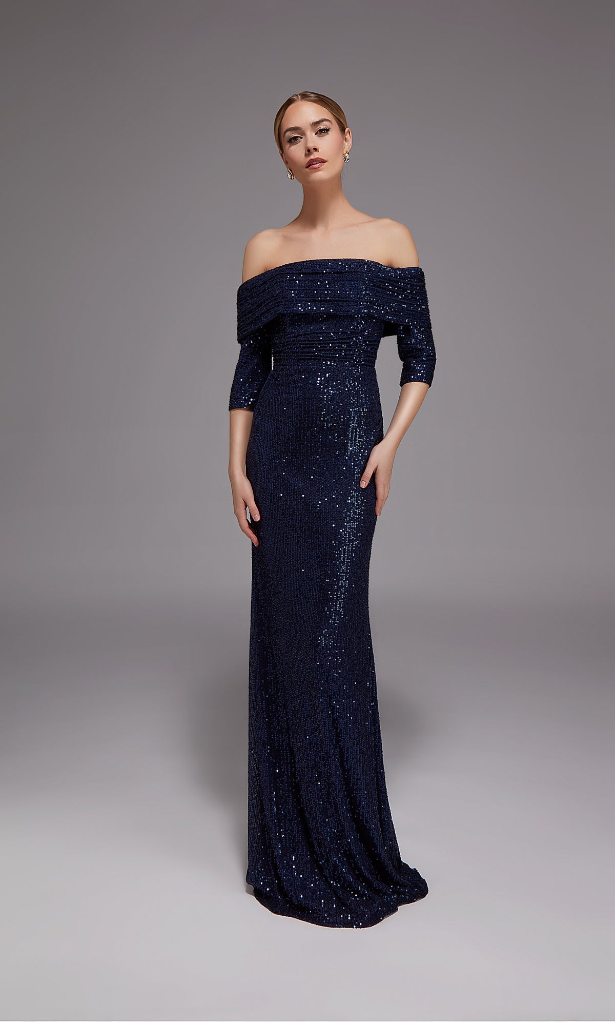 Alyce Paris 27787 Ocasión especial fuera del hombro Seakline brillante/vestido recto brillante