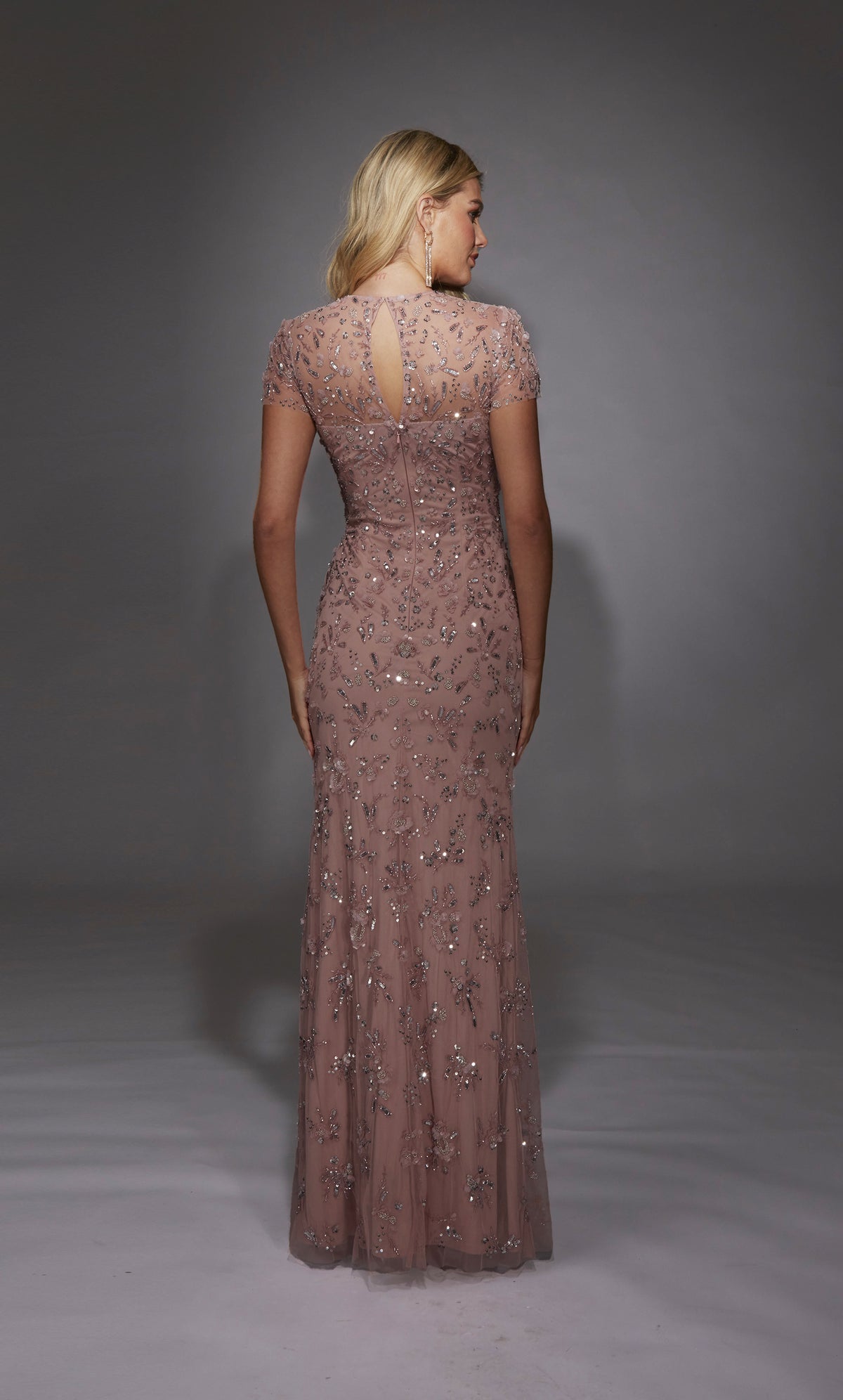 Alyce Paris 27789 decote de ilusão de ocasião especial Embelezado vestido reto