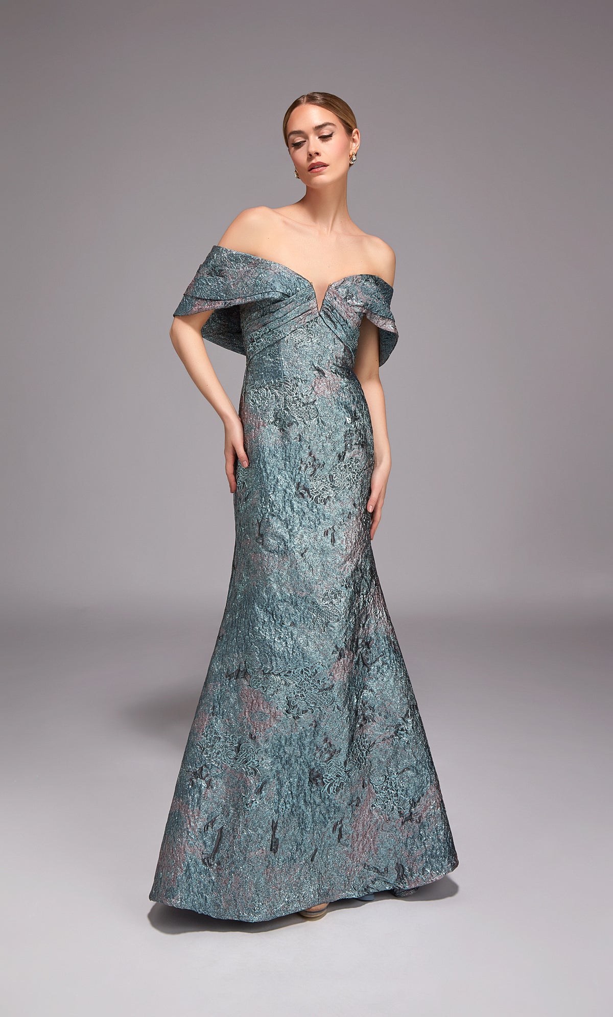 Alyce Paris 27794 Occasione speciale fuori dalla scollo alla spalla Abito sirena modesto