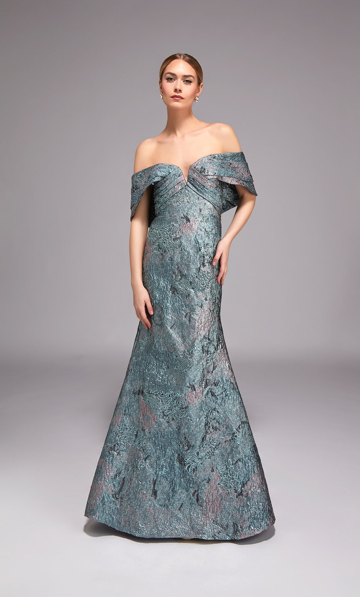 Alyce Paris 27794 Occasion spéciale au large de l'épaule Robe de sirène modeste