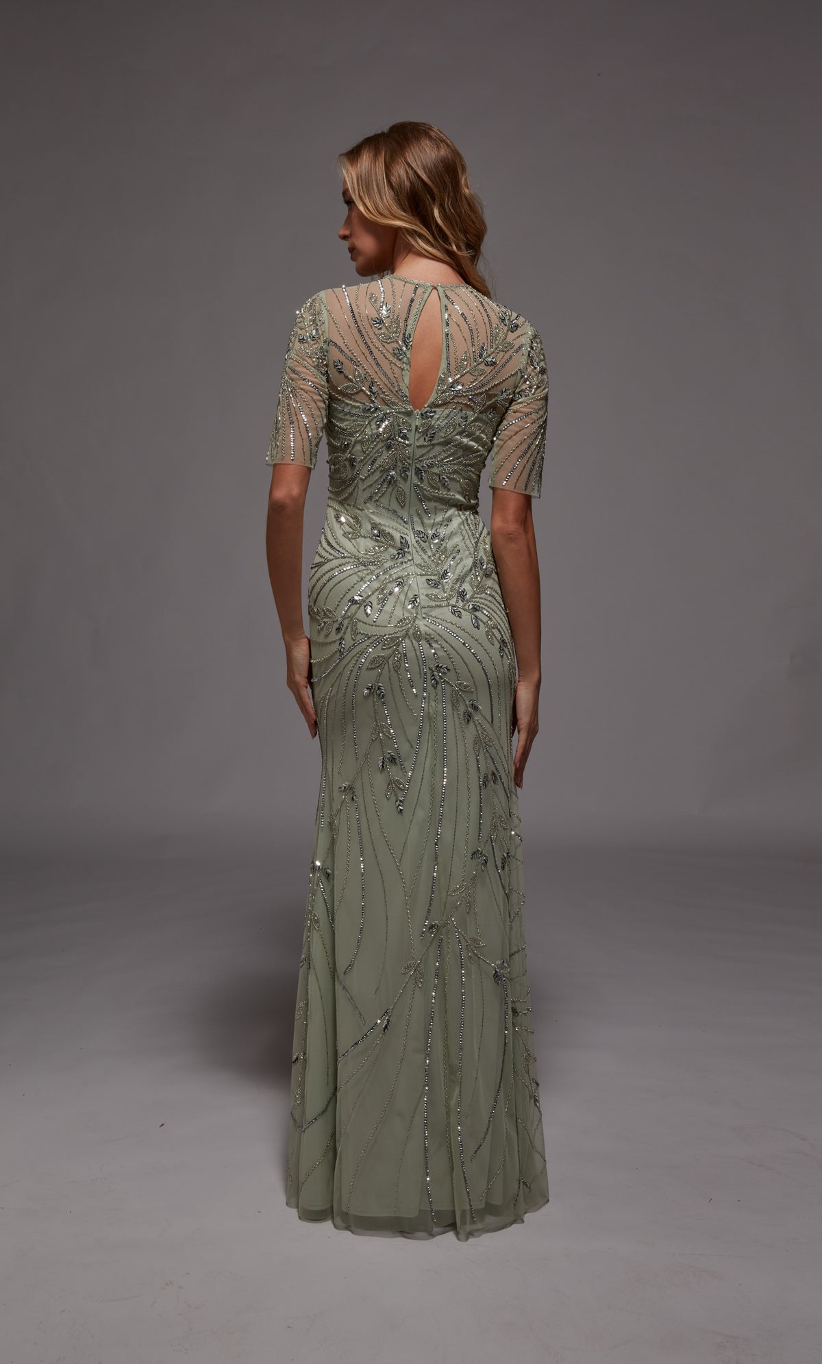 Alyce Paris 27809 decote de ocasião especial cintilante/brilhante um vestido de linha
