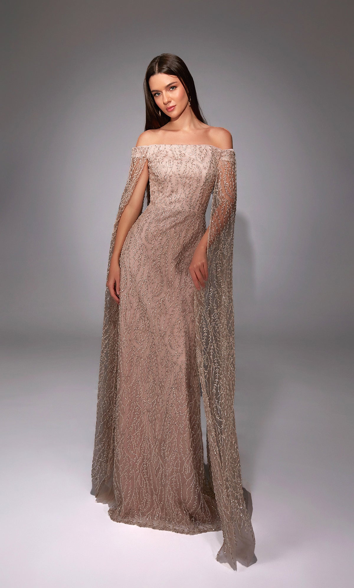 Alyce Paris 27821 Ocuidad especial fuera del hombro Fit N Fit n Flare Vestido