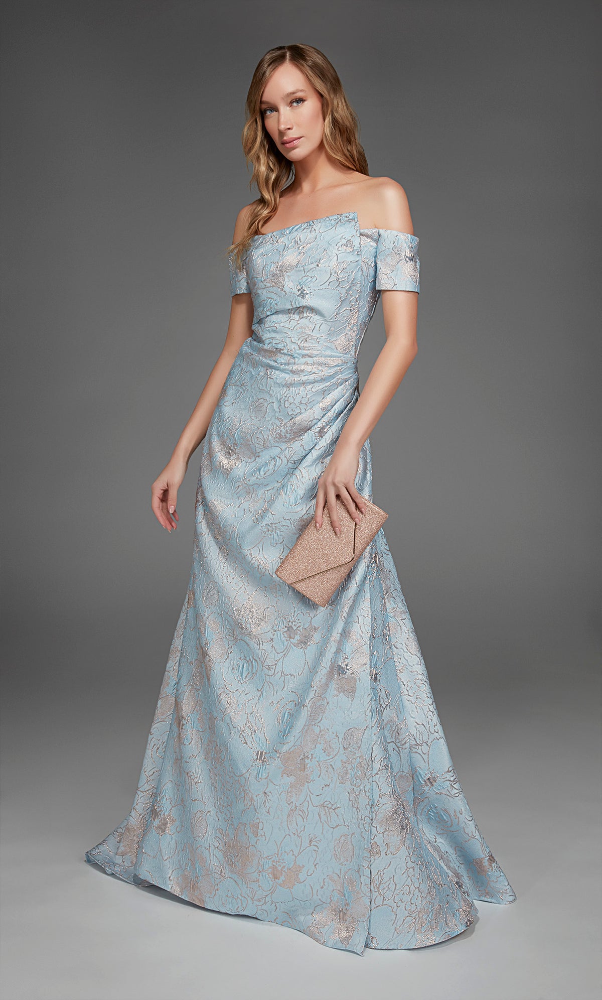 Alyce Paris 27828 Ocasión especial fuera del hombro Ruchada/drapeada un vestido de línea