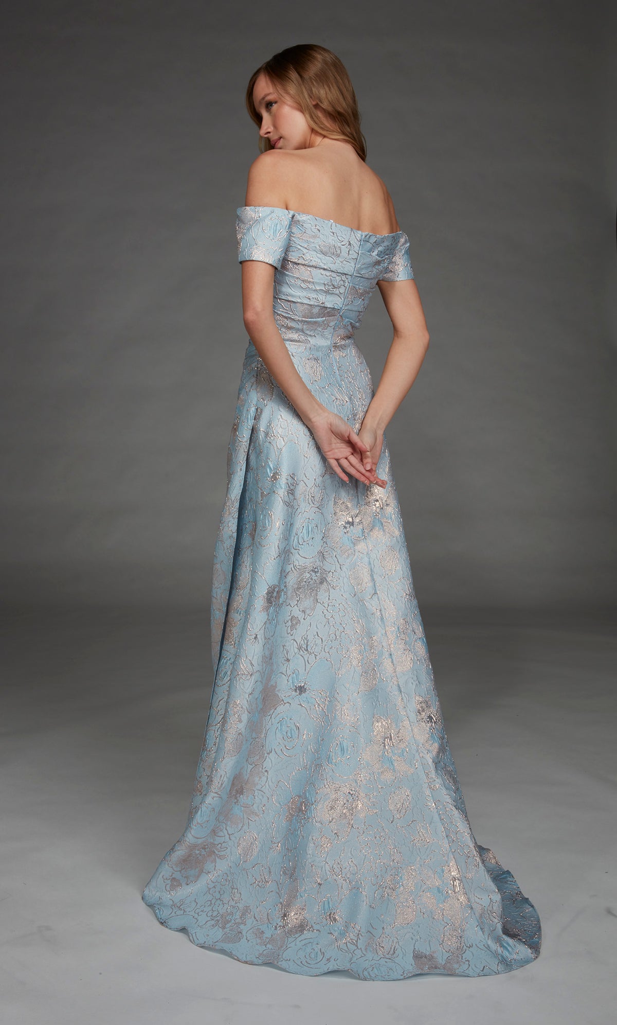 Alyce Paris 27828 Ocasión especial fuera del hombro Ruchada/drapeada un vestido de línea