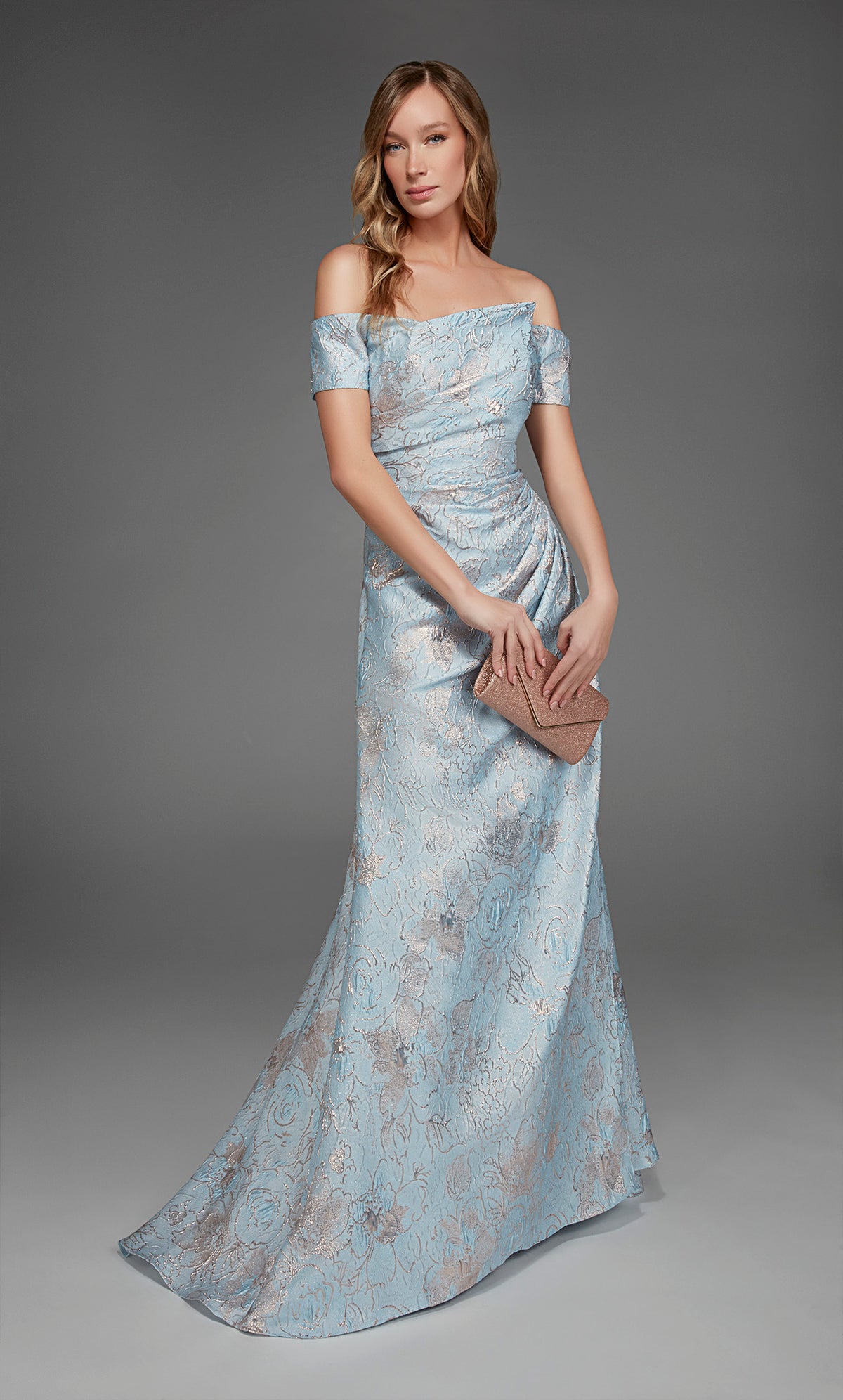 Alyce Paris 27828 Ocasión especial fuera del hombro Ruchada/drapeada un vestido de línea