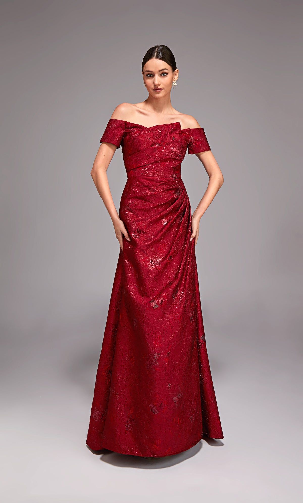 Alyce Paris 27828 Ocasión especial fuera del hombro Ruchada/drapeada un vestido de línea