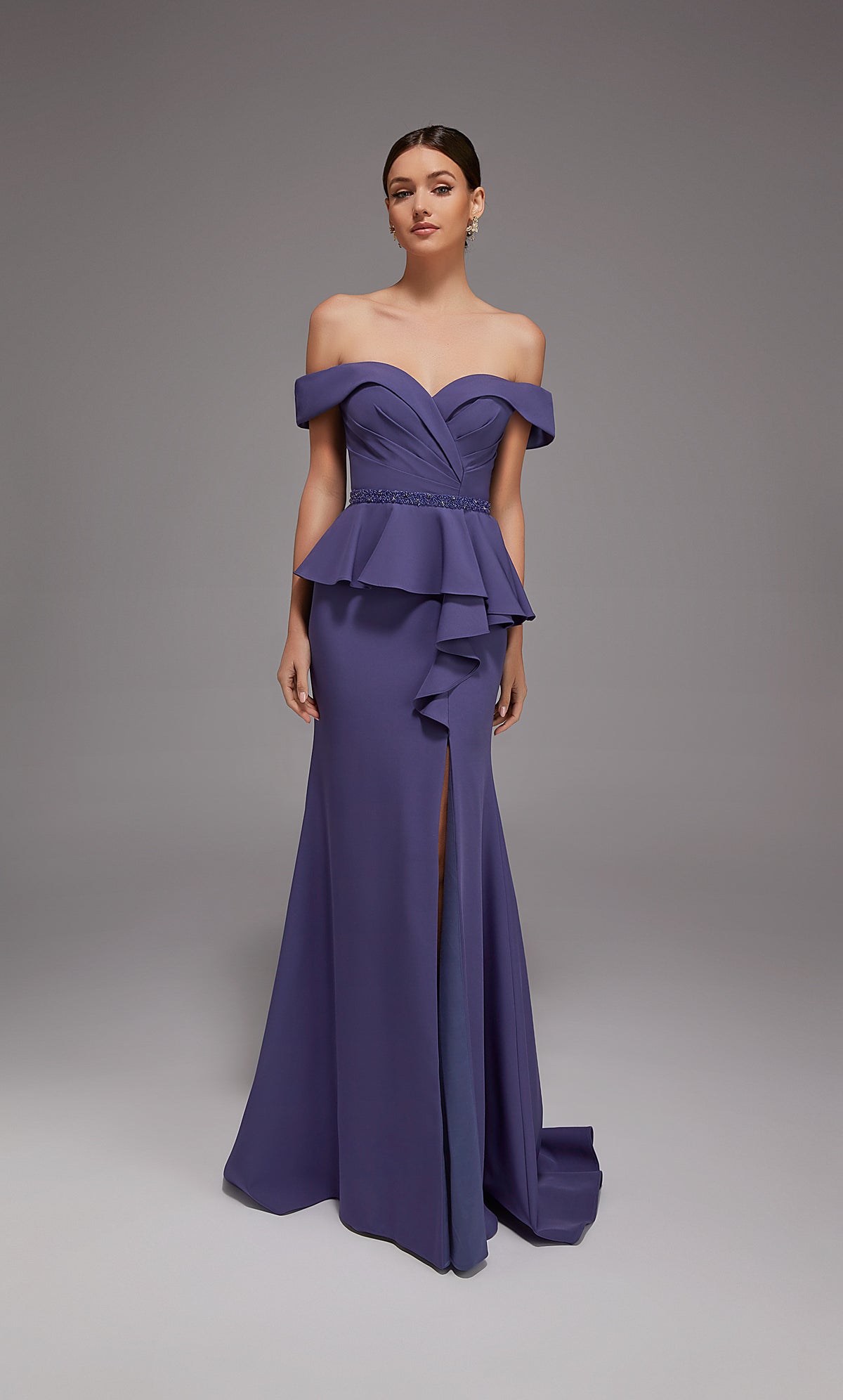 Alyce Paris 27829 Ocasión especial fuera del hombro Peplum Peplum Fit N Flare Vestido