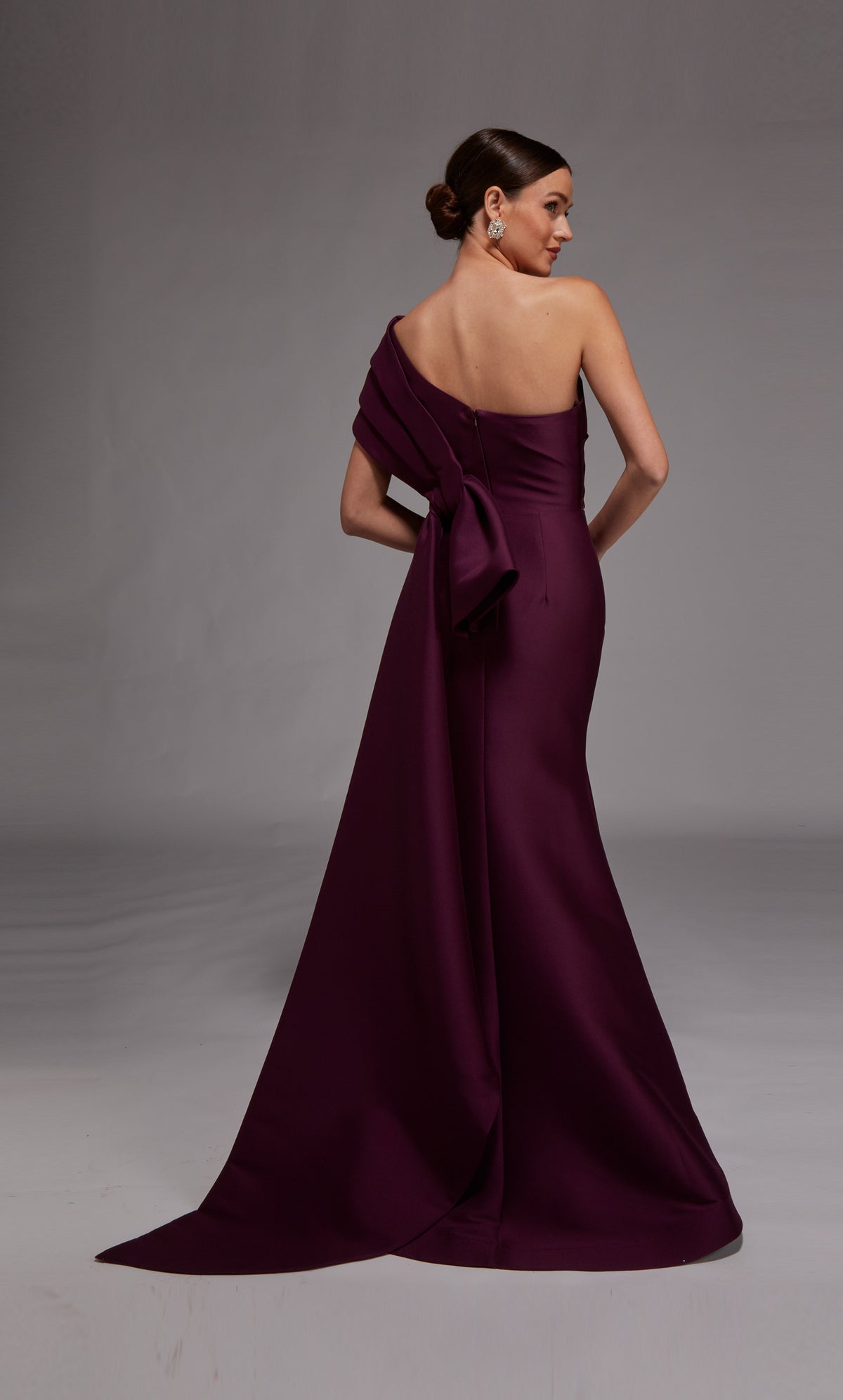 Alyce Paris 27838 Ocasión especial Un hombro Escote Ruched/Drapeado Fit N Vestido Flare