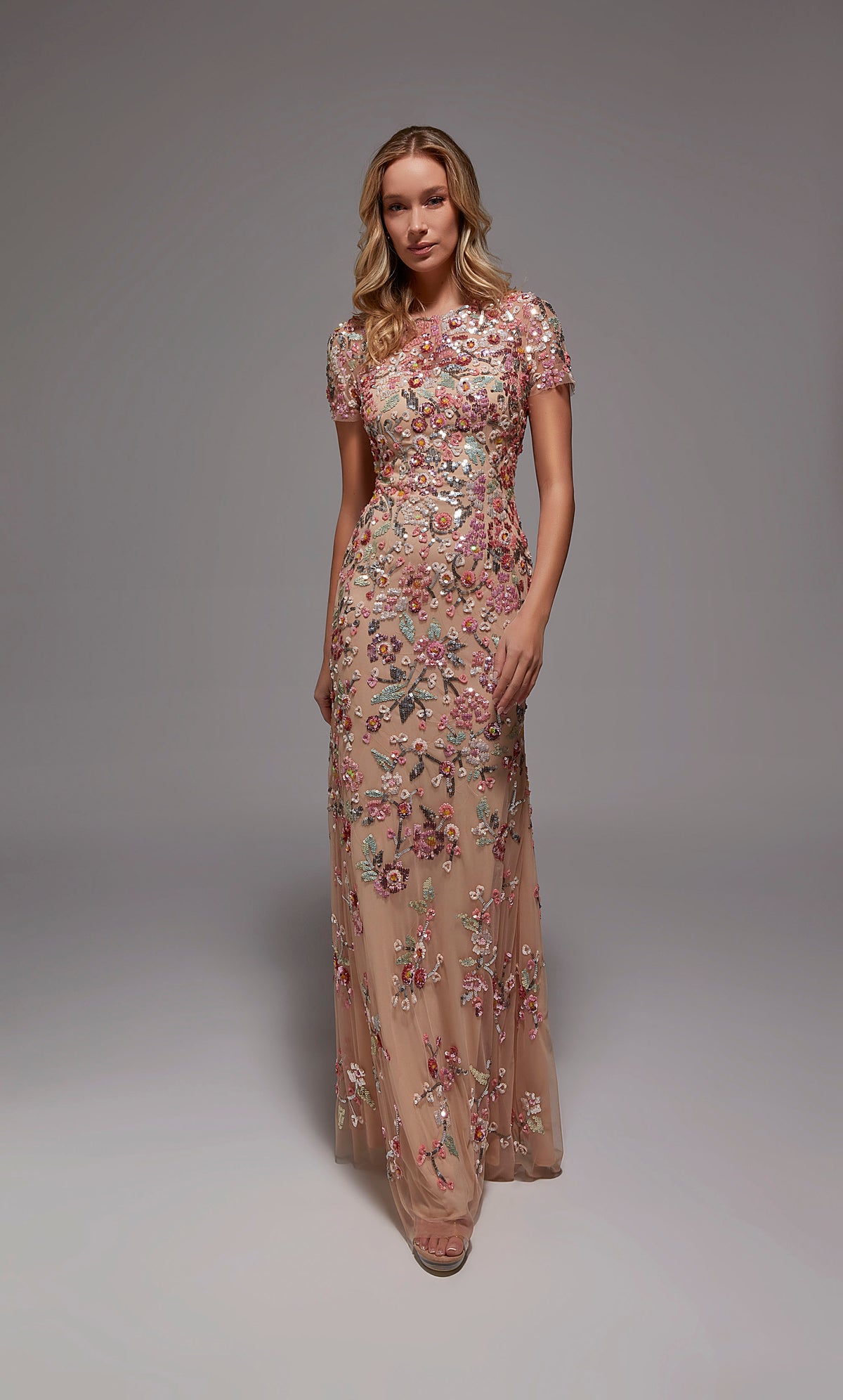 Alyce Paris 27847 Ocasión especial recogida escote adornado Vestido recto