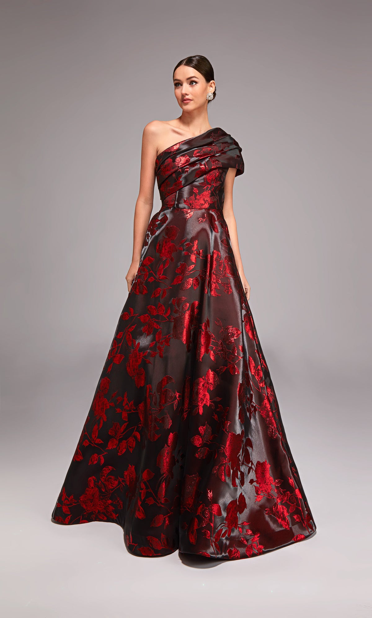 Alyce Paris 27858 Ocasión especial de un hombro Ruchada/Drapeado un vestido de línea