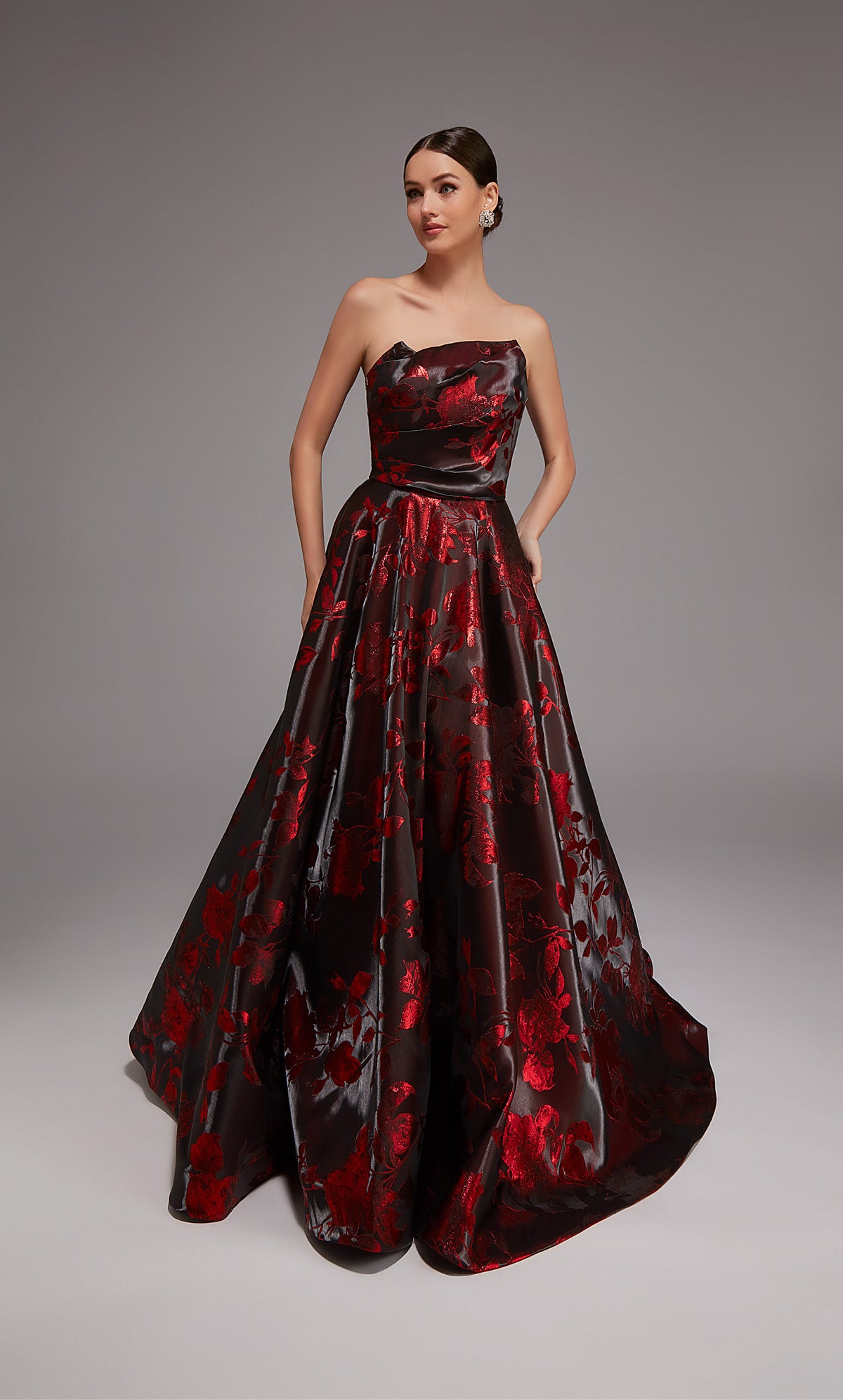 ALYCE Paris 27862 Vestido de línea A con escote sin tirantes para ocasiones especiales