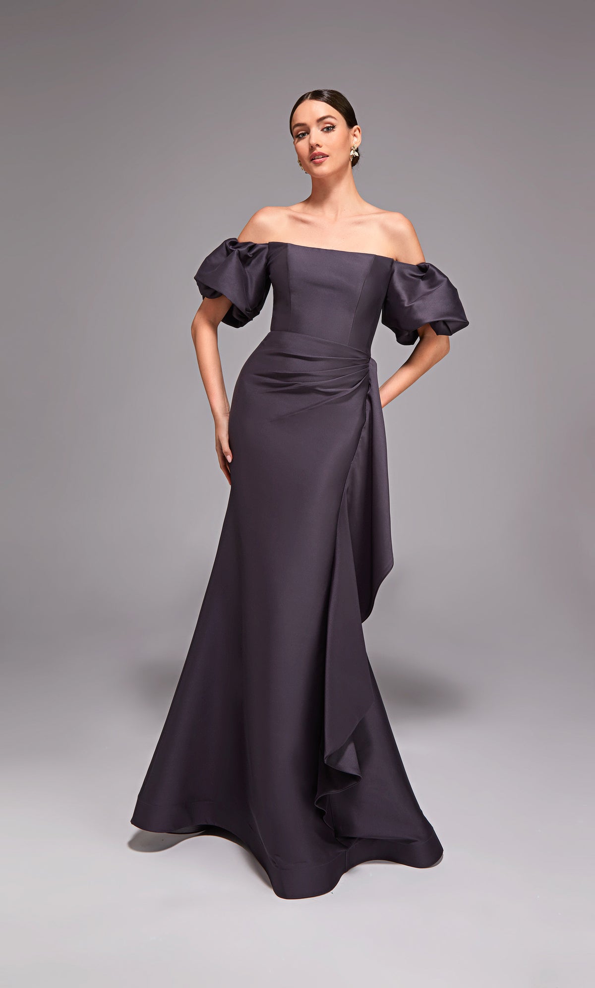 Alyce Paris 27863 Ocuidad especial fuera del hombro Ruchada/Drapeado Vestido recto
