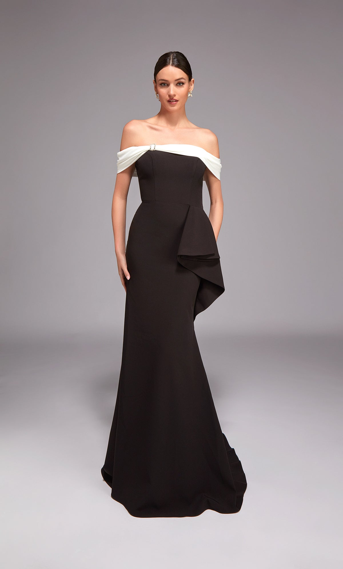 Alyce Paris 27877 Occasion spéciale au large de l'épaule décolleté et drapée Fit n Flare Robe