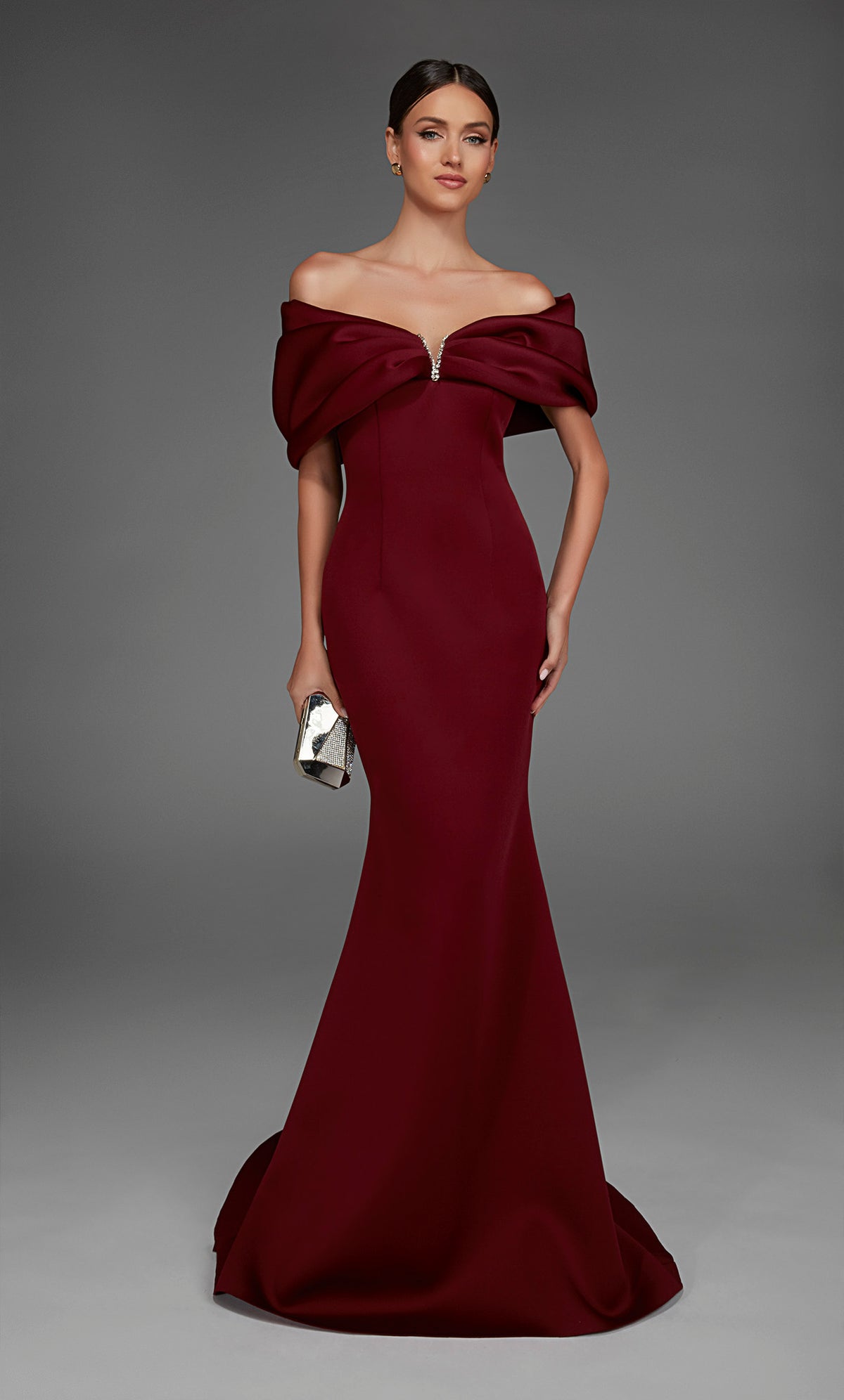 ALYCE Paris 27883 Special Occasion Off The Shoulder Neckline Simple Mermaid Dress