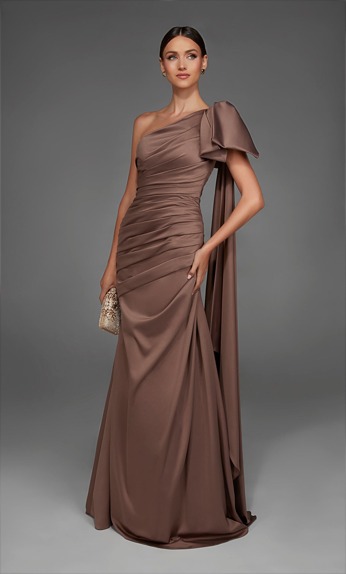 ALYCE Paris 27891 Special Occasion One Shoulder Neckline Ruched/draped A Line Dress