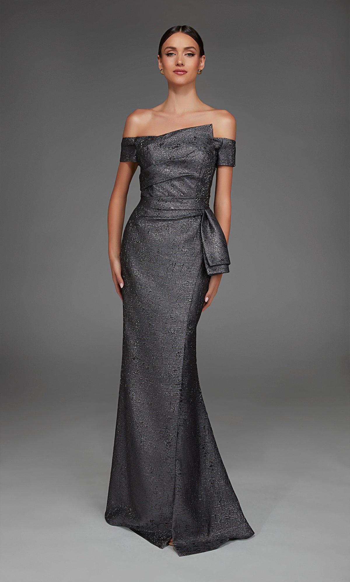 ALYCE Paris 27900 Special Occasion Off The Shoulder Neckline Modest Straight Dress