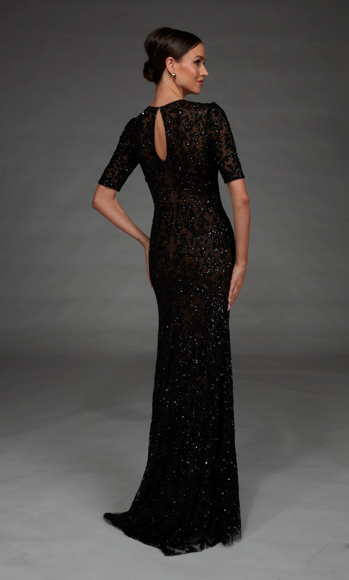 ALYCE Paris 27901 Special Occasion High Neckline Illusion Straight Dress