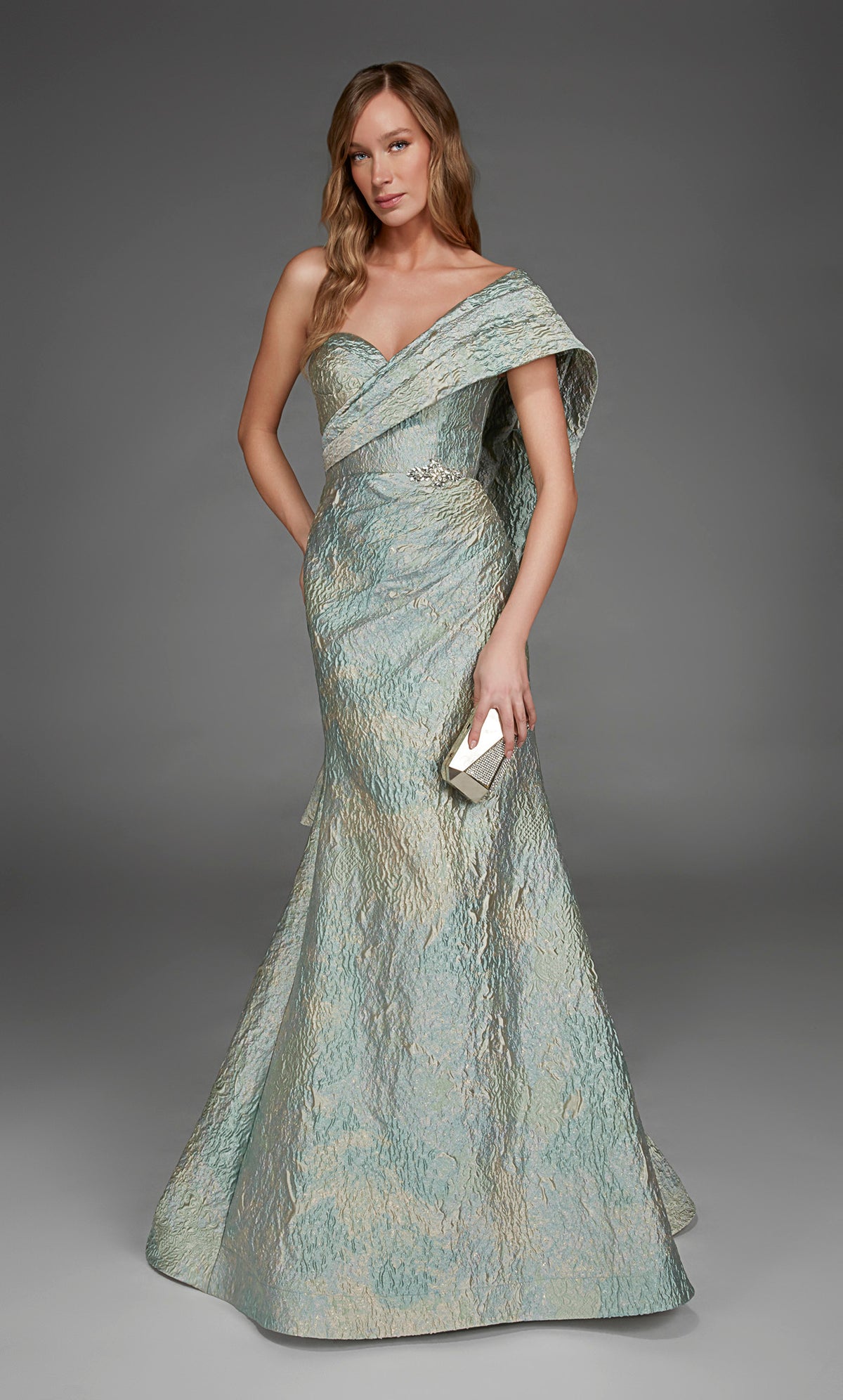 ALYCE Paris 27918 Special Occasion One Shoulder Neckline Modest Mermaid Dress