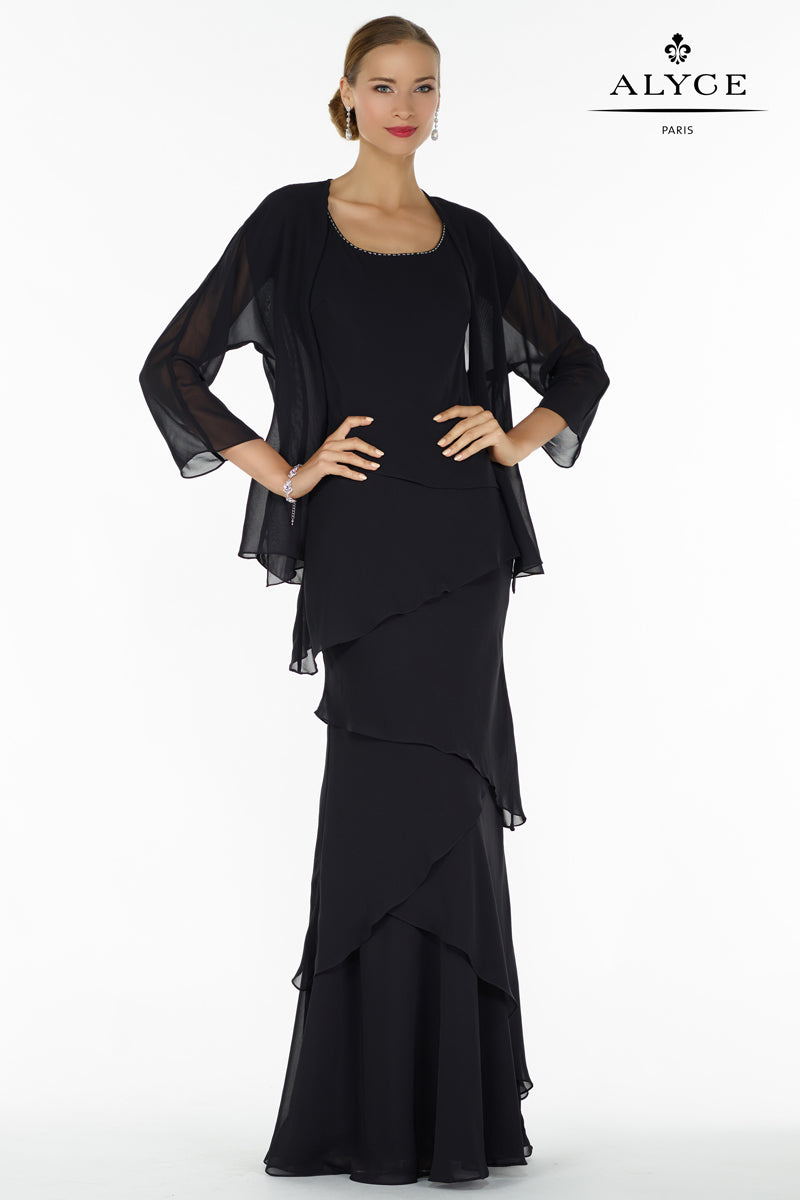 ALYCE Paris 29292 Special Occasion Scoop Neckline Chic Straight Dress