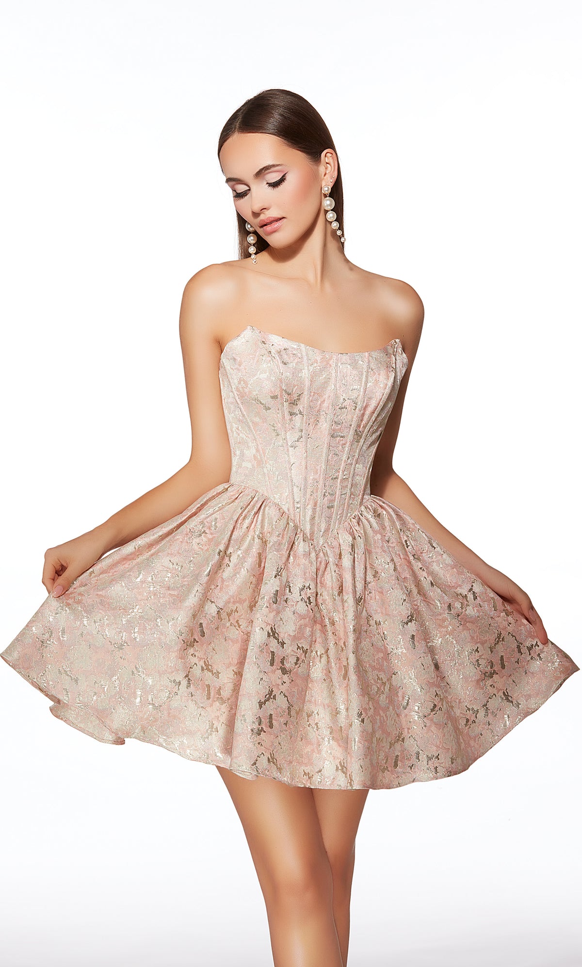 Alyce Paris 30007 Homecoming de decote curto de decote brilhante/vestido de sereia brilhante