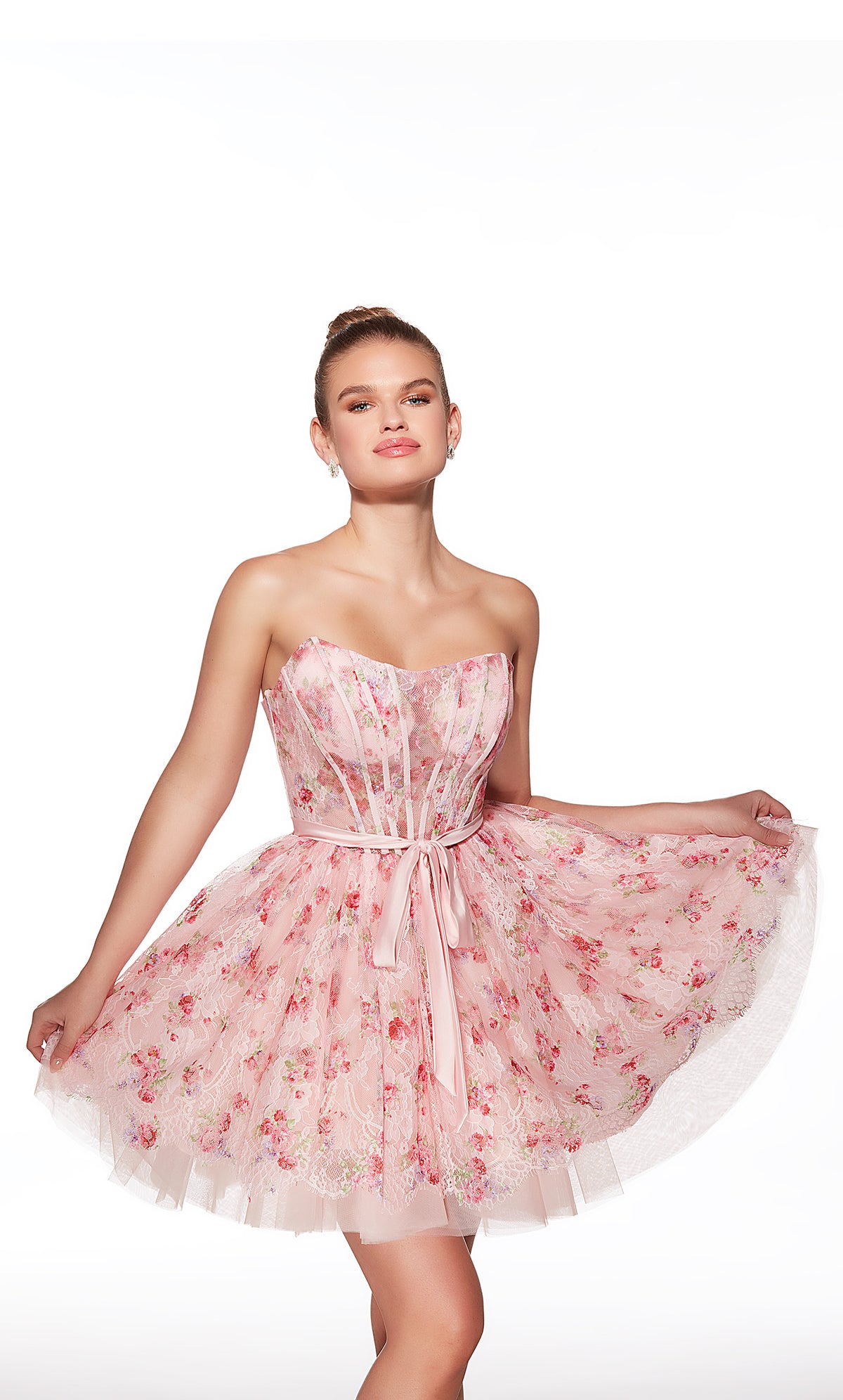Alyce Paris 30019 Bomecoming Scoope de decote curto vestido de plenitude média