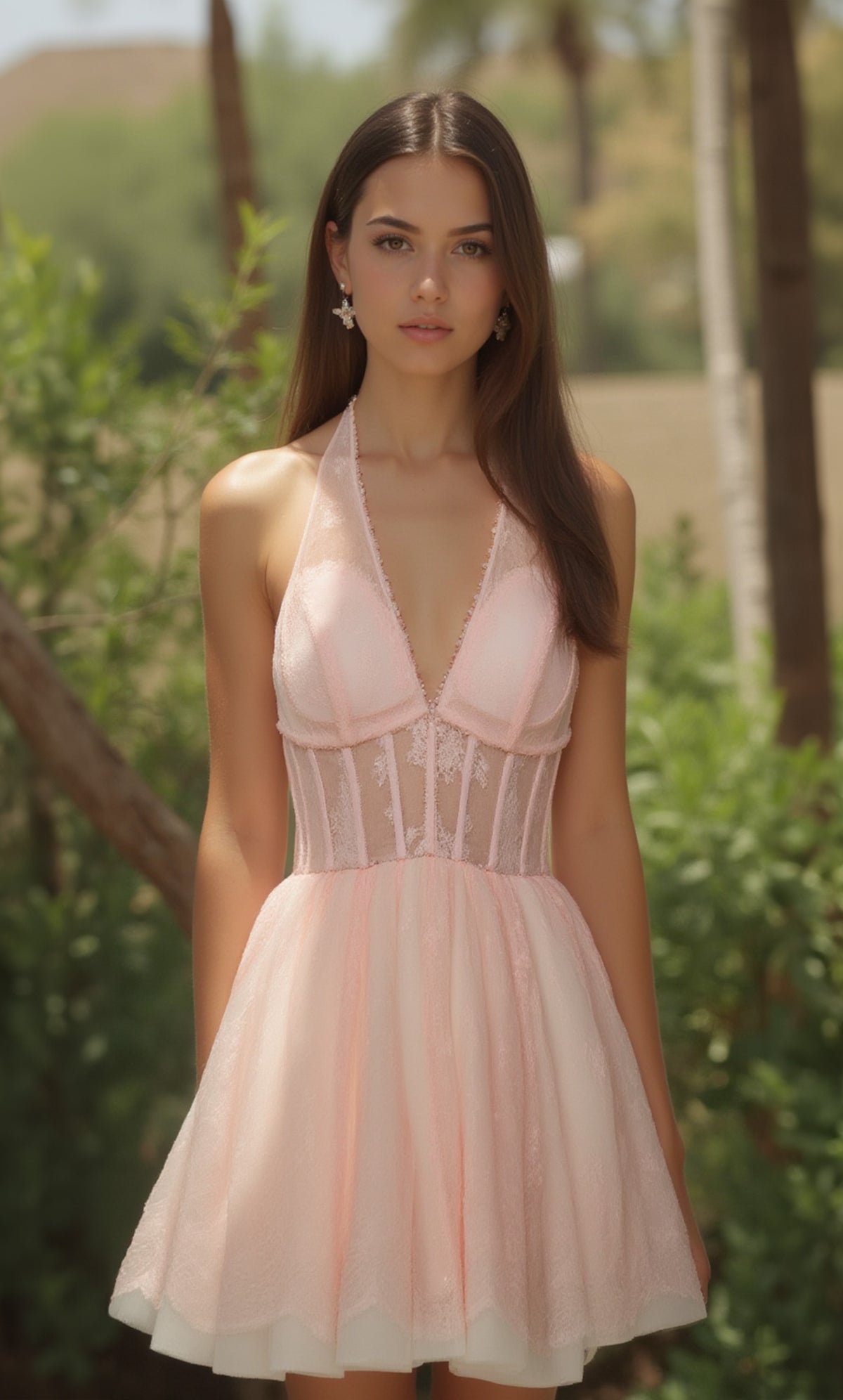 ALYCE Paris 30024 Homecoming Short Halter Neckline Corset A Line Dress