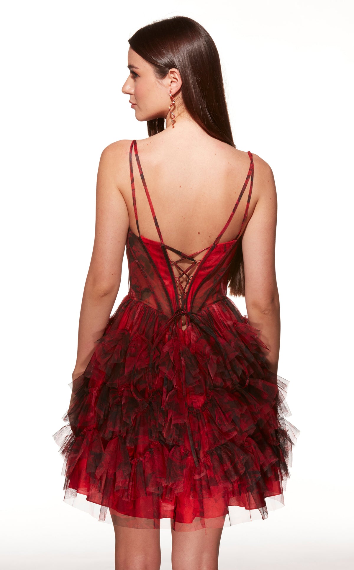 Alyce Paris 30078 HOMECOMING CORTE DE COLLINO CORTO Corsé Un vestido de línea