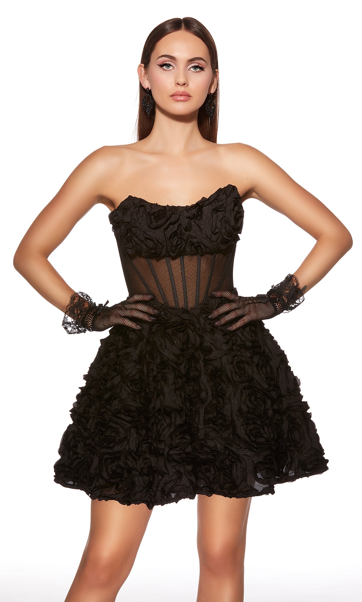 Alyce Paris 30079 Homecoming court décolleté élégant une robe de ligne