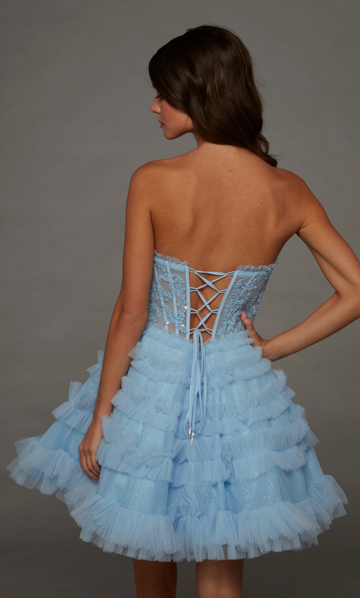ALYCE Paris 30094 Homecoming Short Scooped Neckline Corset A Line Dress
