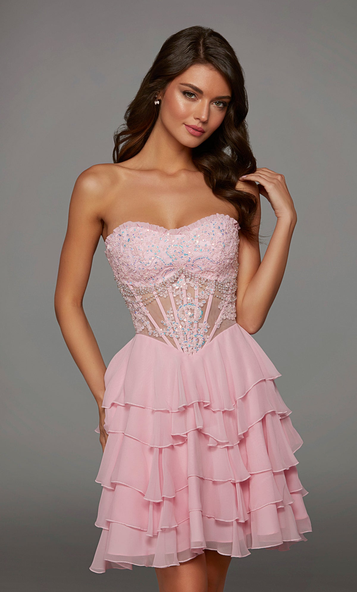ALYCE Paris 30104 Homecoming Short Strapless Neckline Elegant A Line Dress