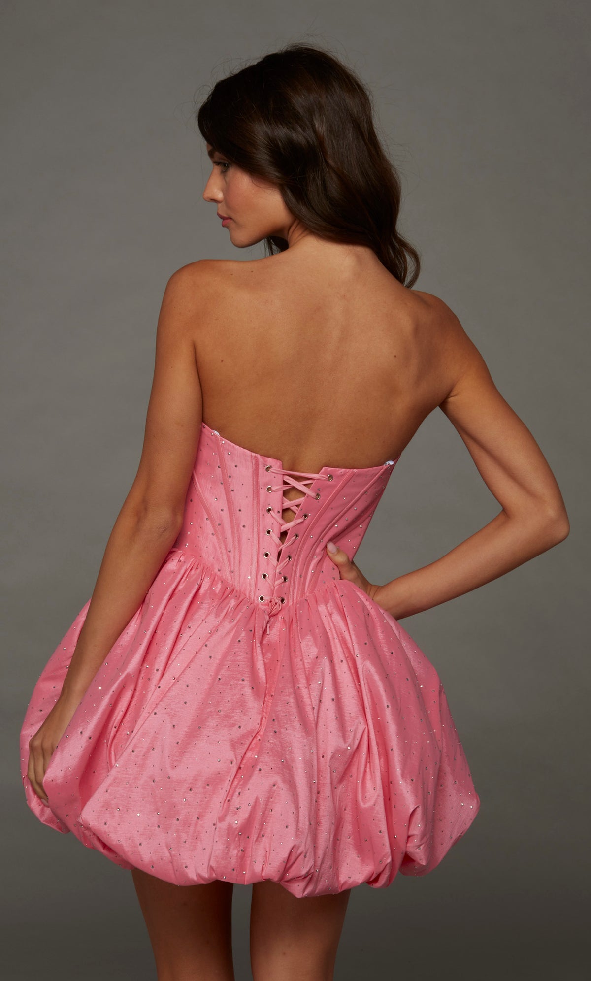 ALYCE Paris 30124 Homecoming Short Scooped Neckline Embellished A Line Dress