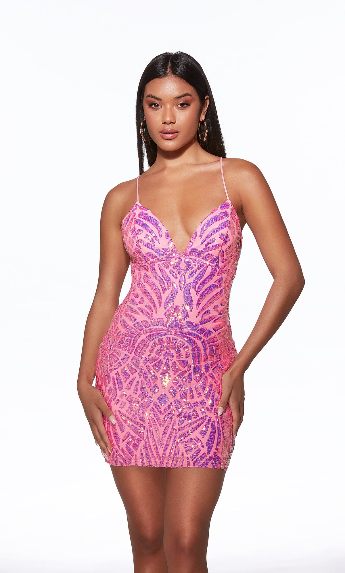 Alyce Paris 40082 HOMECOMING CORTO ENCUENTRO COLLINE SEXY VESTIVO RETISO